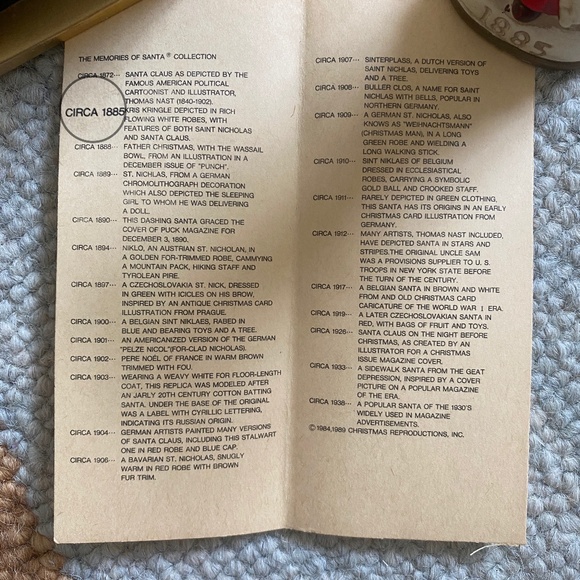 Christmas Reproductions I 1885 Kris Kringle #8436 I Memories of Santa Ornament - Picture 12 of 16